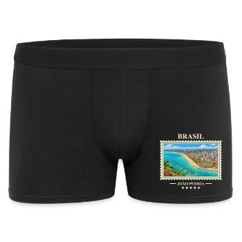 Brasilien João Pessoa Vintage Reisemarke - Männer Boxer Shorts - Schwarz - Vorne