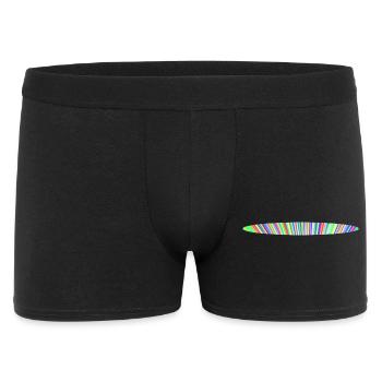 Regenbogen-Oval-Design - Männer Boxer Shorts - Schwarz - Vorne