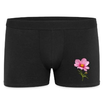 Pink Flower Nahaufnahme - Männer Boxer Shorts - Schwarz - Vorne