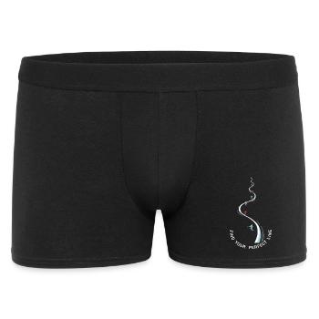Find Your Perfect Line Skifahrer Silhouette  - Männer Boxer Shorts - Schwarz - Vorne