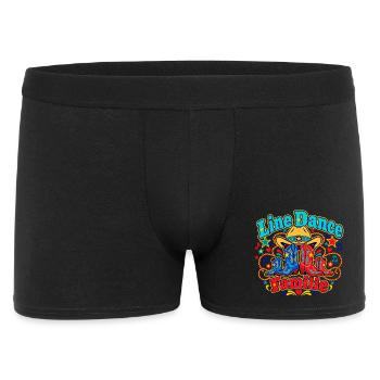 Line Dance Familie - Männer Boxer Shorts - Schwarz - Vorne