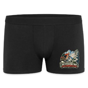 Steigung im Kleingedruckten - Männer Boxer Shorts - Schwarz - Vorne
