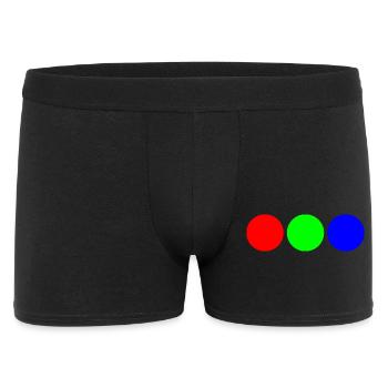 Triaden-Neonkreise - Männer Boxer Shorts - Schwarz - Vorne