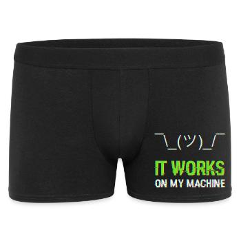 It Works On My Machine Programmierer IT Humor - Männer Boxer Shorts - Schwarz - Vorne