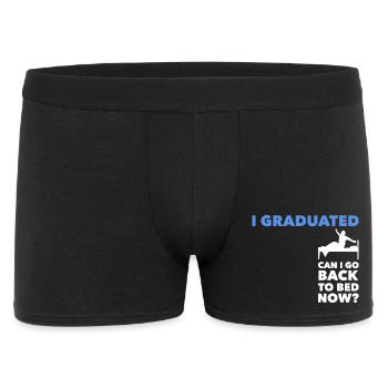 I Graduated Can I Go Back To Bed Abschluss - Männer Boxer Shorts - Schwarz - Vorne