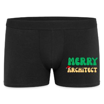 Fröhliches Architekten-Weihnachtspullover-Architekturgeschenk - Männer Boxer Shorts - Schwarz - Vorne