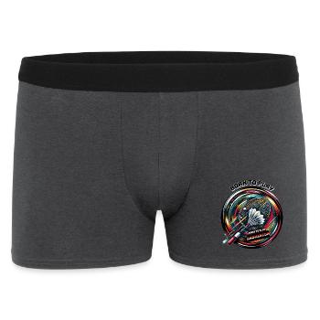 Born to Play Badminton - Männer Boxer Shorts - Anthrazit - Vorne