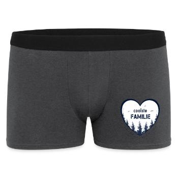 coolste Familie - Männer Boxer Shorts - Anthrazit - Vorne