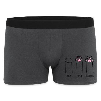 Rock Paper Scissors - Men's Boxer Shorts - charcoal grey - Front