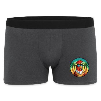 Hahn Lustige Cartoon Sommer Strand Sonnenbrille Cool - Männer Boxer Shorts - Anthrazit - Vorne