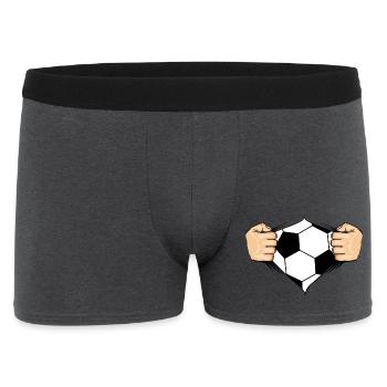 Fussball Design - Männer Boxer Shorts - Anthrazit - Vorne