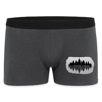 Wald - Forest Landschaft Natur Bäume - Männer Boxer Shorts - Anthrazit - Vorne
