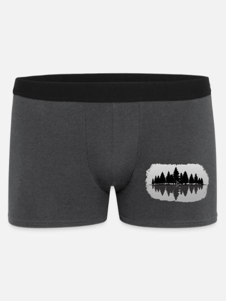 Forêt - Paysage forestier Nature Arbres - Boxer Homme - charbon