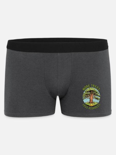 More Trees Less Assholes - Männer Boxer Shorts - Anthrazit