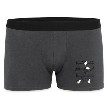 penguin - Men's Boxer Shorts - charcoal grey - Front
