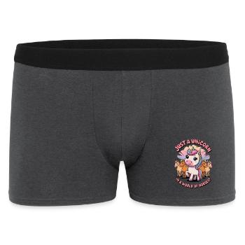 Juste une licorne dans un monde de chevaux ! - Boxer Homme - charbon - Devant