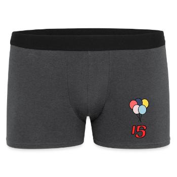 ANNIVERSAIRE. 15. 15 ANS. 15e ANNIVERSAIRE - Boxer Homme - charbon - Devant