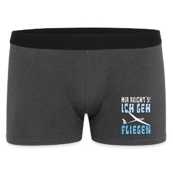 mir reichts ich geh fliegen - Männer Boxer Shorts - Anthrazit - Vorne
