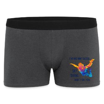 Skydive Fallschirmspringer Skydiver Freifall - Männer Boxer Shorts - Anthrazit - Vorne
