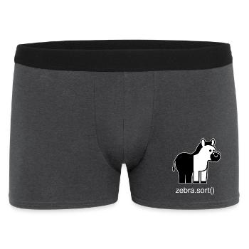 Sortiertes Zebra - Männer Boxer Shorts - Anthrazit - Vorne