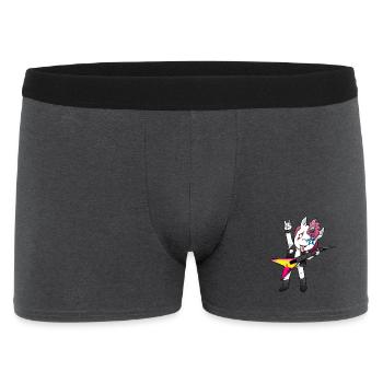 Heavy Metal Unicorn - Männer Boxer Shorts - Anthrazit - Vorne
