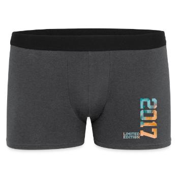 9. GEBURTSTAG LIMITED EDITION 2017 - Männer Boxer Shorts - Anthrazit - Vorne