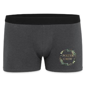 POLTER CREW! personalisierbar - Männer Boxer Shorts - Anthrazit - Vorne