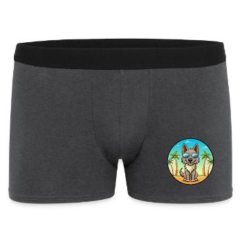 Berger Picard Hunderasse Cartoon Sonnenbrille Strand - Männer Boxer Shorts - Anthrazit - Vorne