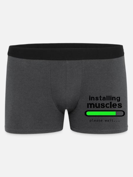 Installing muscles - Boxer Homme - charbon