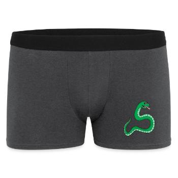 Schlange - Männer Boxer Shorts - Anthrazit - Vorne