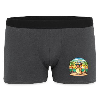 Anaconda Funny Cartoon Summer Beach Sunglasses - Men's Boxer Shorts - charcoal grey - Front