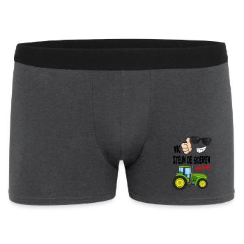 Bauern protestieren mit genug ist genug für die Bauern - Männer Boxer Shorts - Anthrazit - Vorne