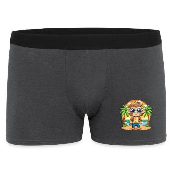 Affe Lustige Cartoon Sommer Strand Sonnenbrille - Männer Boxer Shorts - Anthrazit - Vorne