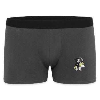 Tod Reitet Einhorn - Männer Boxer Shorts - Anthrazit - Vorne