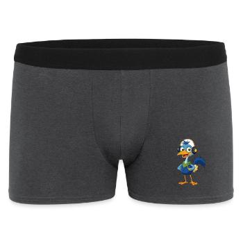 Emu Funny Cartoon Character Musique de casque - Boxer Homme - charbon - Devant