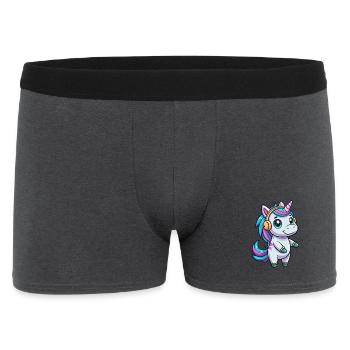 Licorne Funny Cartoon Character Casque Musique - Boxer Homme - charbon - Devant