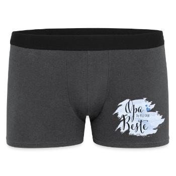 Opa du bist der Beste der Welt - Männer Boxer Shorts - Anthrazit - Vorne