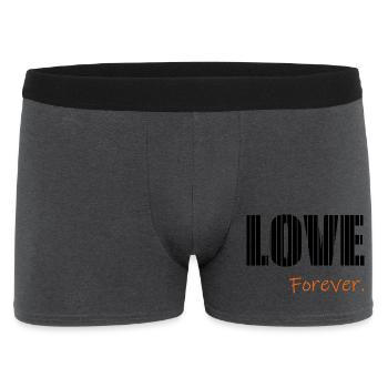 ICH LIEBE DICH. ICH LIEBE DICH. LIEBE. LIEBE. HERZ. - Männer Boxer Shorts - Anthrazit - Vorne