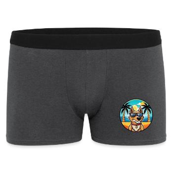 Magyar Agar Race Chien Dessin Animé Lunettes De Soleil Plage - Boxer Homme - charbon - Devant