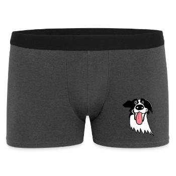 Border Collie mignon - Boxer Homme - charbon - Devant