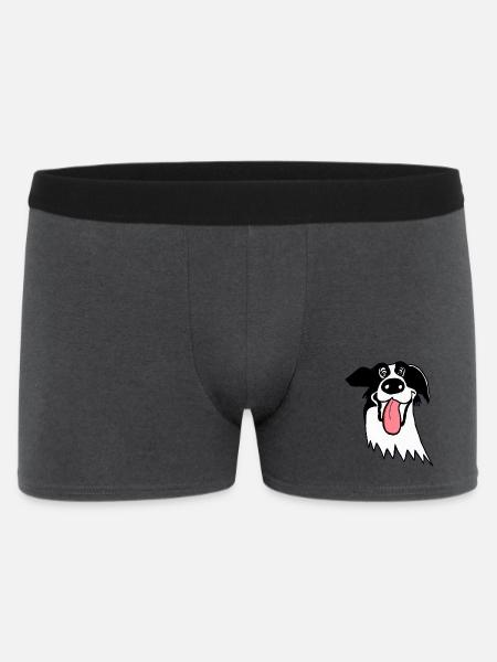 Border Collie mignon - Boxer Homme - charbon