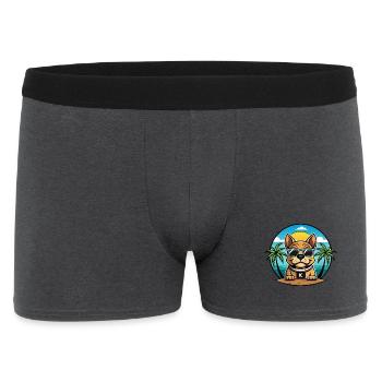 Kai Ken Hunderasse Cartoon Sonnenbrille Strand - Männer Boxer Shorts - Anthrazit - Vorne