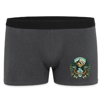 Logo de randonnée - Boxer Homme - charbon - Devant