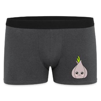 Kawaii Onion Garlic Kawaii Vegetables Kawaii Fruit - Men's Boxer Shorts - charcoal grey - Front