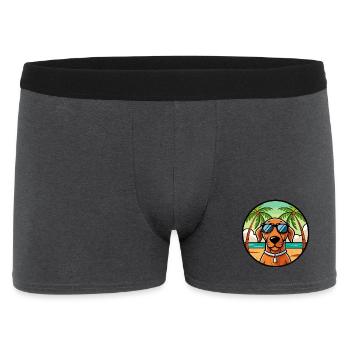 Ungarische Vizsla Hunderasse Cartoon Sonnenbrille Strand - Männer Boxer Shorts - Anthrazit - Vorne