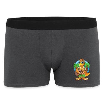 Lustige Falke Cartoon Sommer Strand Sonnenbrille Gitarre - Männer Boxer Shorts - Anthrazit - Vorne