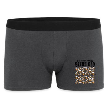 Bierkrüge Muster Kollektion Geburtstag 50 - Männer Boxer Shorts - Anthrazit - Vorne