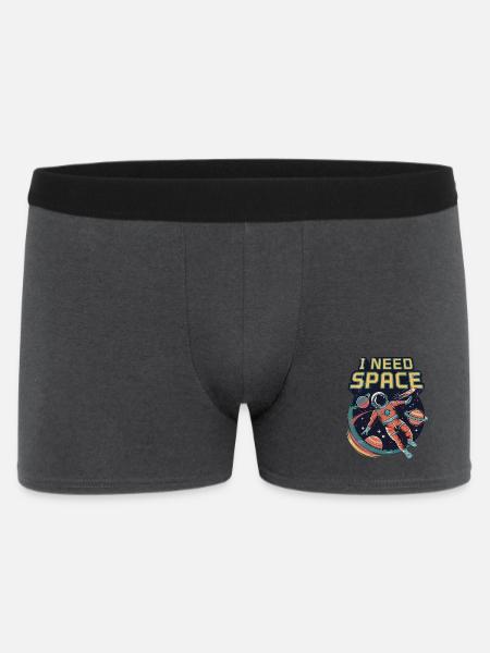 I Need Space - Men's Boxer Shorts - charcoal grey