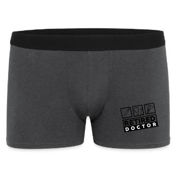 Retired Doctor - Arzt in Rente mit Symbolen - Männer Boxer Shorts - Anthrazit - Vorne