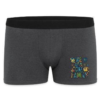 Wir sind eine Familie - Männer Boxer Shorts - Anthrazit - Vorne